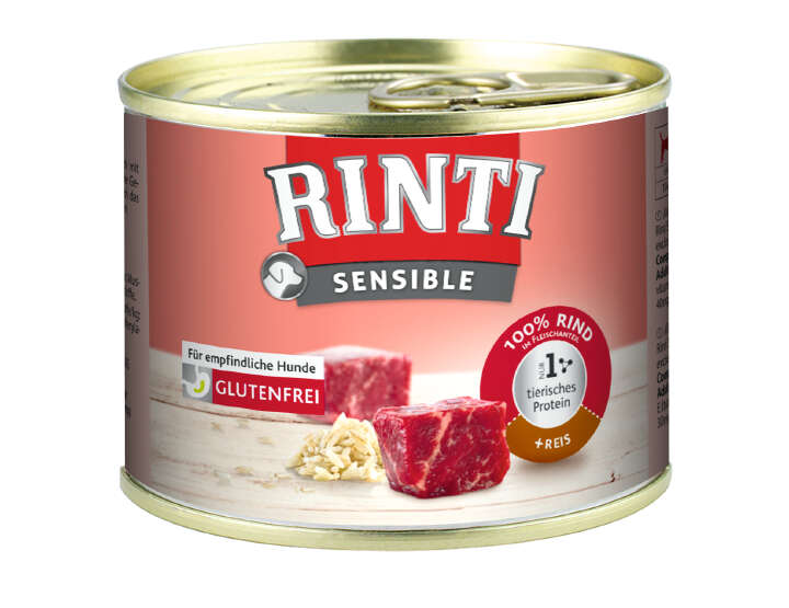 RINTI Hunde-Nassfutter Sensible Rind & Reis